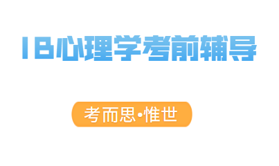 ib心理学考前辅导有没有做的？