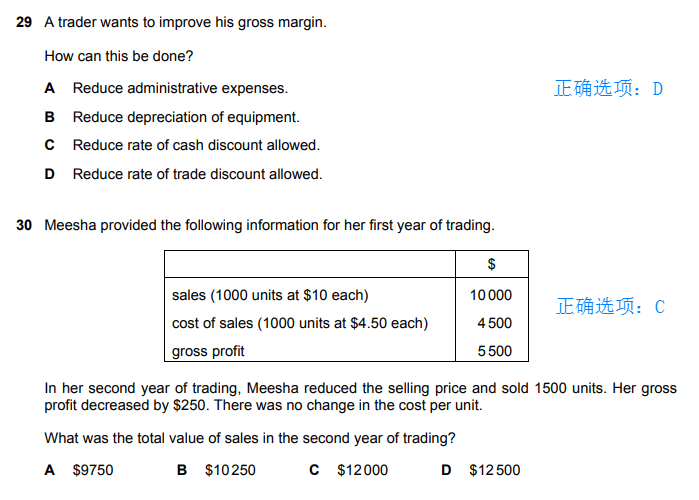 igcse会计考试真题讲解