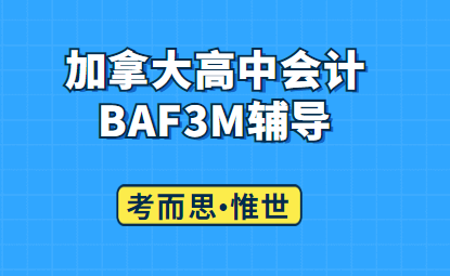 加拿大高中会计BAF3M辅导有吗？