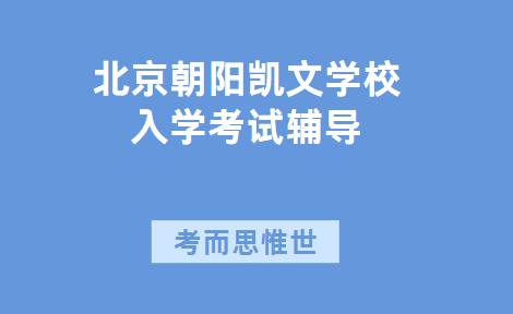 北京朝阳凯文学校入学考试考什么？