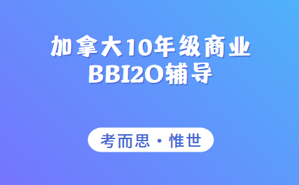 加拿大10年级BBI2O商业课程辅导有吗？