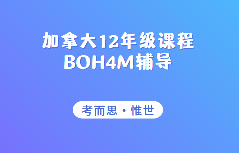 加拿大12年级BOH4M商业管理课程同步辅导