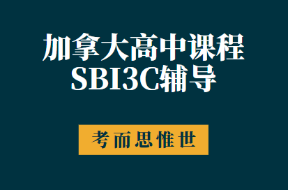 加拿大安省SBI3C课程学什么？