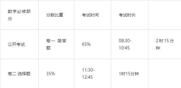 DSE数学考试时长