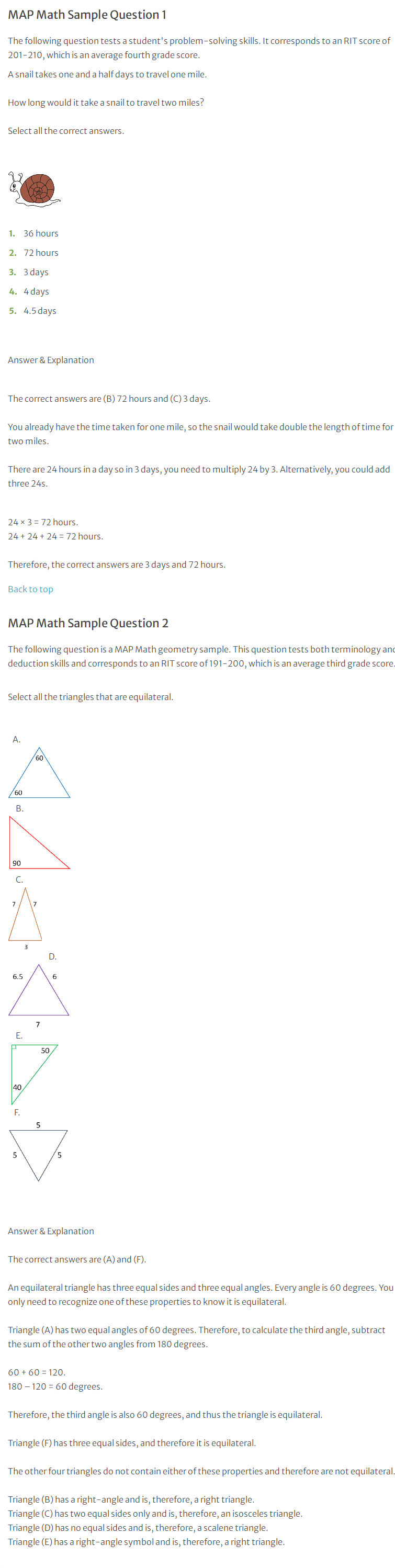 MAP数学考试考什么？来看这几道题目！