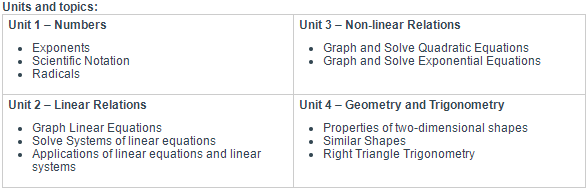 MYP九年级数学课程学什么？