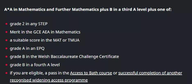 2023年巴斯大学A-level成绩要求多少？