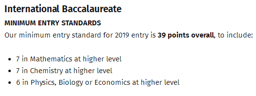 帝国理工学院IB成绩要求多少分？