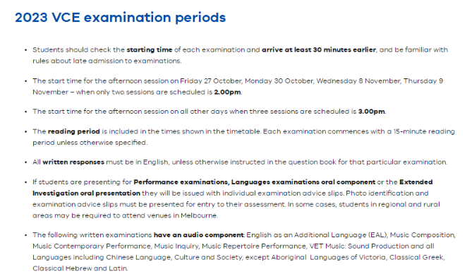 2023年VCE考试时间表出炉！注意事项及具体安排要了解！