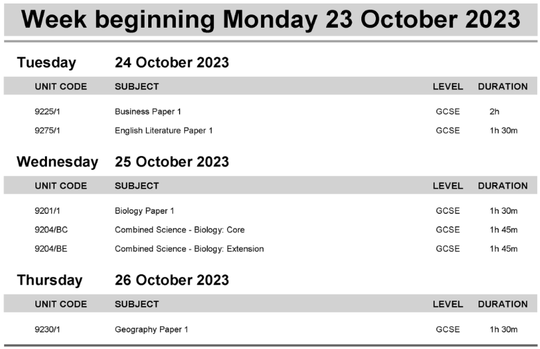 2023年IGCSE秋季补考时间是什么时候？