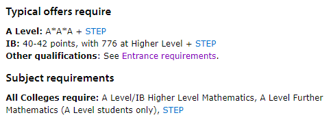 英国大学A-level数学要求