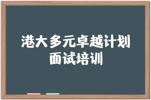 港大多元卓越计划面试培训哪家好？