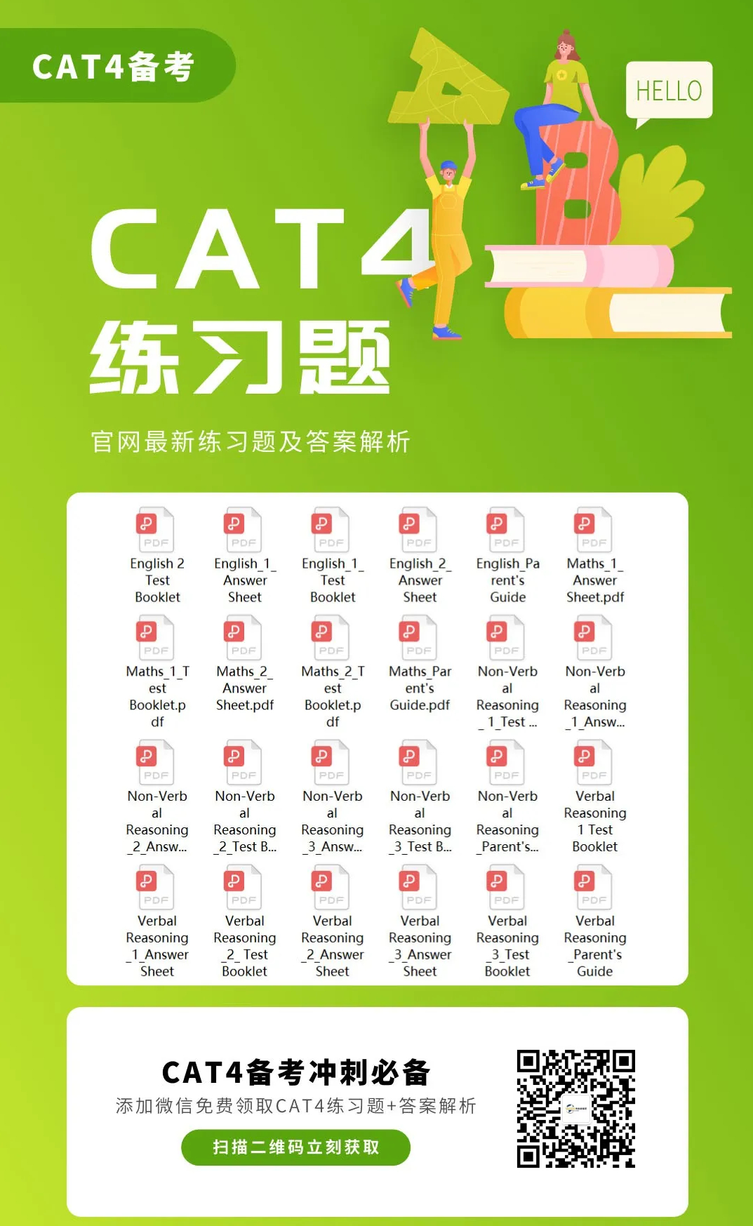 CAT4测试资料领取