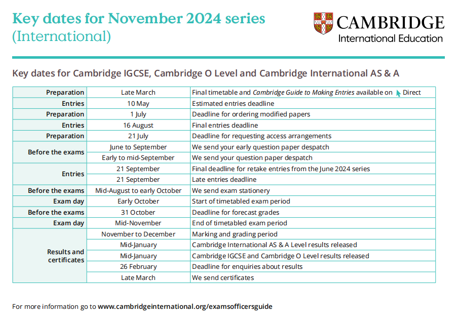 CIE A-level&IG秋考报名截止时间！