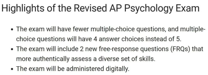 AP心理学考试改革详情