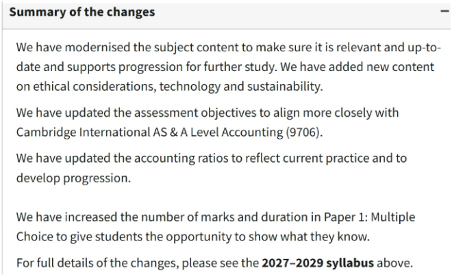 CAIE A-level/IGCSE多门科目考纲更新，新增科目2027年开考！