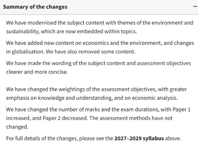 CAIE A-level/IGCSE多门科目考纲更新，新增科目2027年开考！