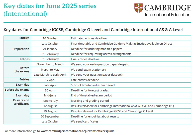 2025年A-level&IG夏季大考报名通道已开放！